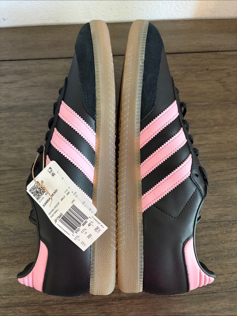 NIB [adidas] Samba Messi Indoor Soccer Shoes Sneakers Pink/Black Men’s 12 - Picture 13 of 15